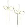Betsey Johnson Textured Bow Drop Earrings Betsey Johnson Textured Bow Drop Earrings