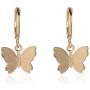 Konpicca Butterfly Hoop Earrings Elegant Animal Dangle Charm Earrings Butterfly Huggie Drop Earrings for Women Girls