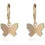 Konpicca Butterfly Hoop Earrings Elegant Animal Dangle Charm Earrings Butterfly Huggie Drop Earrings for Women Girls