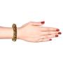 Efulgenz Boho Vintage Antique Gypsy Tribal Indian Oxidized Gold Plated Bell Charm Bracelet Bangle Set Jewelry