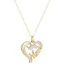 Hallmark Jewelry for Women, Sterling Silver Heart Shaped ‘Mom’ Pendant Necklace