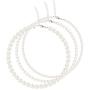 Deoot 3 Size Round Imitation Pearl Necklaces Choker Wedding Pearl Necklace for Women Wedding Brides White(6mm,8mm,10mm)