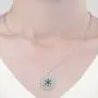 Talonior Evil Eye Necklace 925 Sterling Sliver Necklaces for Women Girls Cubic Zirconia Circle Turkish Devil Disc Pendant Protective Amulet Dainty Jewellery