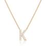 PAVOI 14K Yellow Gold Plated Cubic Zirconia Initial Necklace | Letter Necklaces for Women
