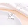 FLYOW 925 Sterling Silver Hollow Heart Husky Corgi Dog Pendant Necklace Jewelry for Women Girls Birthday Gift, 18''