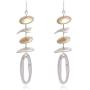 Joan Miro Abstract & Geometric Metal Motif Mobile Statement Long Earrings