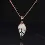 CiNily Opal Leaf/Flower Pendant Necklace for Women Silver Plated Jewelry Gift CiNily Opal Leaf/Flower Pendant Necklace for Women Silver Plated Jewelry Gift