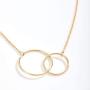 Soul Sisters Gift Necklace: Best Friends, BFF, Long Distance, Friends Forever, 2 Interlocking Circles (gold-plated-brass, NA)