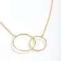 Soul Sisters Gift Necklace: Best Friends, BFF, Long Distance, Friends Forever, 2 Interlocking Circles (gold-plated-brass, NA)