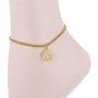 Initial Ankle Bracelets for Women Men, 18K Gold Silver Figaro Cuban Link Anklet Bracelet for Women Teen Girls, Custom Name Gold Anklet with Initials