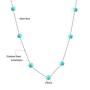 TseanYi Turquoise Gemstone Necklace Chain Silver Boho Beaded Necklace Choker Vintage Charm Collarbone Chain Necklaces Jewelry for Women and Girls (Silver)