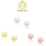 Big Apple Hoops - Jewelry High Polished Sterling Silver 3 Pairs Set Pack of 3mm or 3, 4, 5mm Plain Round Flat Stud Earrings Made from Real 925 Sterling Silver in 4 Color Silver, Rose, Gold, Black