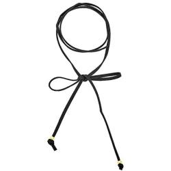 Jules Smith Suede Wrap Choker Necklace for Women - Vegan Faux Leather Choker Necklace - Dainty Sexy Tie Neck Choker with 14k Gold Plated Tips