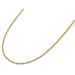 Dazzlingrock Collection 14K Hollow Rope Diamond Cut chain 5.5 mm (28 inch), Yellow Gold