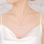 Miss Rabbit Crystal Jewelry Set for Women Necklace and Earrings with Elegant Box, Wedding Jewelry Set, Shinny White Gold Plated Jewelry Sets