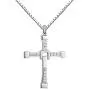 Q&Locket Religious Tennis Cross 925 Sterling Silver Pendant Necklace Q&Locket Religious Tennis Cross 925 Sterling Silver Pendant Necklace