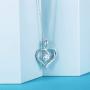 Women 925 Sterling Silver Necklace Love Heart Pendant - Van Chloe '' Only You'' Cubic Zirconia Diamond White Gold Plated Necklace Jewelry Gifts for Women Girls Mothers Day