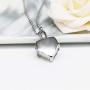 Crystal Heart Cremation Jewelry Memorial Urn Necklace for Ashes Stainless Steel Ash Holder Pendant Keepsake Jewelry for Urns