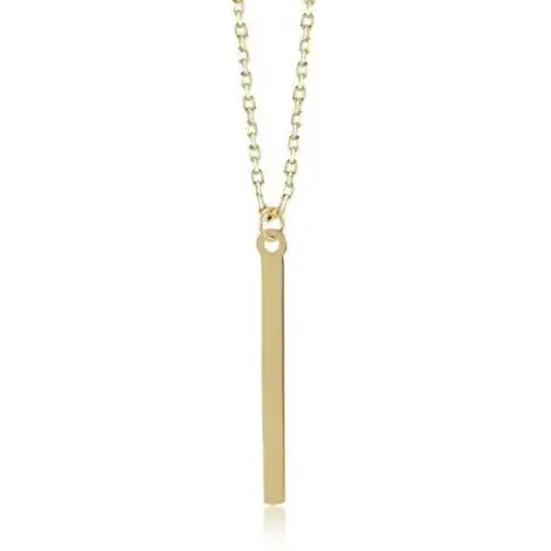 Gelin 14k Real Gold Simple Vertical Bar Chain Necklace for Women, A Perfect Birthday Gifts for Girlfriend, Wife, New Moms, 18 inch