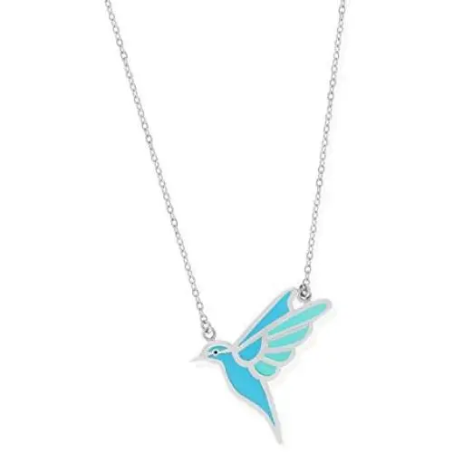 Boma Jewelry Sterling Silver Blue Resin Bird Necklace, 18 Inches Boma Jewelry Sterling Silver Blue Resin Bird Necklace, 18 Inches