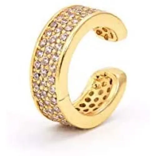 CRIVEER Silver plated Zirconia Sparkling Round Huggie Ear Cuff W1.6g Diameter 14mm CRIVEER Silver plated Zirconia Sparkling Round Huggie Ear Cuff W1.6g Diameter 14mm