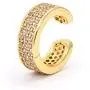 CRIVEER Silver plated Zirconia Sparkling Round Huggie Ear Cuff W1.6g Diameter 14mm CRIVEER Silver plated Zirconia Sparkling Round Huggie Ear Cuff W1.6g Diameter 14mm