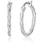 925 Sterling Silver Round Loops Earrings for Women, Hypoallergenic Twisted Hoops Earrings for Sensitive Ears, Mother Day Jewelry Gift for Women Girlfriend Daughter with Gift Box