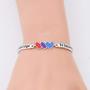 BAUNA Bisexual Pride Bracelet Bisexuality Pride Flag Jewelry for Her It Takes A Lot of Courage to Become Who You Really are Rainbow Gifts