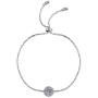 SecreTalk Moissanite Halo Bracelet 1CT 18K White Gold Plated Silver D Color Ideal Cut Diamond Bracelet for Women with Certificate of Authenticity
