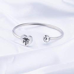 FUSTMW Physical Therapist Gift PT Bracelet Physical Therapy Jewelry PT Nurse Graduation Gift Physical Therapist Assistant Inspiration Gifts