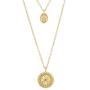 Layered Charm Necklace | Designer Brand Quality | Modern Versatile Boho Coin Design | 14k Real Gold Plated Luxury Jewelry | Valentines Day Gift for Girlfriend Wife Mother
