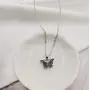 Mood Temperature Necklace Color Change Pendant Emotion Butterfly Women Stainless Steel Long Chain Jewelry Mood Temperature Necklace Color Change Pendant Emotion Butterfly Women Stainless Steel Long Chain Jewelry