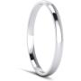 LANDA JEWEL Solid 10k White Rose Yellow Gold 2mm Light Court Shape Comfort Fit Polished Wedding Ring Plain Band