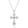 Sterling Silver Diamond Accent Cross Pendant Necklace, 18''