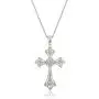 Sterling Silver Diamond Accent Cross Pendant Necklace, 18''