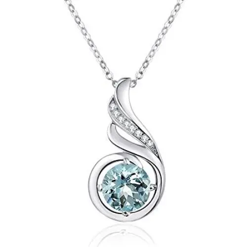 925 Sterling Silver Created Birthstone Necklaces Phoenix Jewelry Christmas Anniversary Birthday Gifts for Women