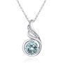925 Sterling Silver Created Birthstone Necklaces Phoenix Jewelry Christmas Anniversary Birthday Gifts for Women