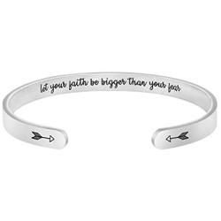 Joycuff Bracelets for Women Inspirational Mantra Cuff Bangle Friend Encouragement Christmas Birthday Gifts for Her