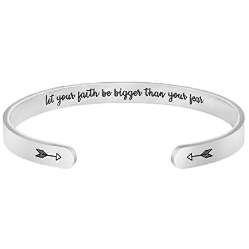 Joycuff Bracelets for Women Inspirational Mantra Cuff Bangle Friend Encouragement Christmas Birthday Gifts for Her