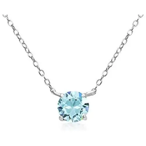River Island Birthstone Sterling Silver Choker Necklace Made with Swarovski Crystals | Available in Variety of Stones