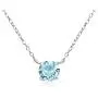 River Island Birthstone Sterling Silver Choker Necklace Made with Swarovski Crystals | Available in Variety of Stones