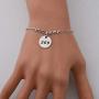 KUIYAI Vegetarian Jewelry 269 Pendant Bracelet Vegan Bracelet Herbivore Veg Symbol Bangle for Women