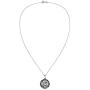 AeraVida Entwined Snake Star Pentagram .925 Sterling Silver Pendant Necklace