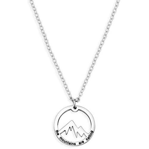 KUIYAI Mountain Necklace The Mountain are Calling Necklace Outdoor Lovers Gift Nature Hiking Jewelry