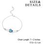 AOBOCO I Love You Jewelry Sterling Silver Heart Bracelet, Blue Purple Crystal from Austria, Fine Jewelry Gifts for Women