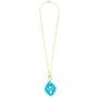 ZENZII Colorful Deco Pendant 2-in-1 Necklace with Toggle - Swirl Emblem Acrylic Resin Charm with Silver and Gold Chain for Women