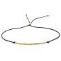 Morse Code Bracelet 14k Gold Plated Beads on Silk Cord Secret Message Bestie Bracelet Gift Jewelry for Her