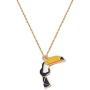 MYANAIL Cartoon Bird Necklace for Girl Cute Toucan Sparrow Flamingo Pendant Necklace