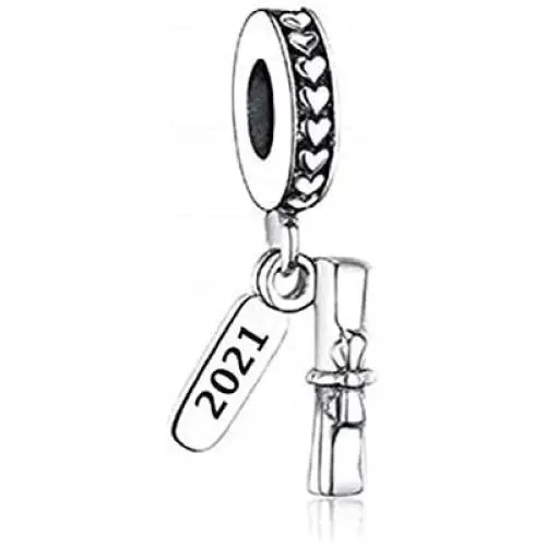 BOLENVI 925 Sterling Silver Graduate Student 2021 Graduation Grads Scroll Diploma Beads For Charm Bracelets ♥ Best Jewelry Graduation Gifts For Her ♥ BOLENVI 925 Sterling Silver Graduate Student 2021 Graduation Grads Scroll Diploma Beads For Charm Bracelets ♥ Best Jewelry Graduation Gifts For Her ♥