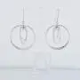 Pepe Dominguez 925 Sterling Silver 3 Hoops in Satellite Orbit Dangle Earrings Pepe Dominguez 925 Sterling Silver 3 Hoops in Satellite Orbit Dangle Earrings